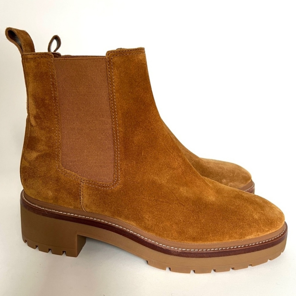 Tory Burch Chelsea Suede Tan Boots Women 9.5